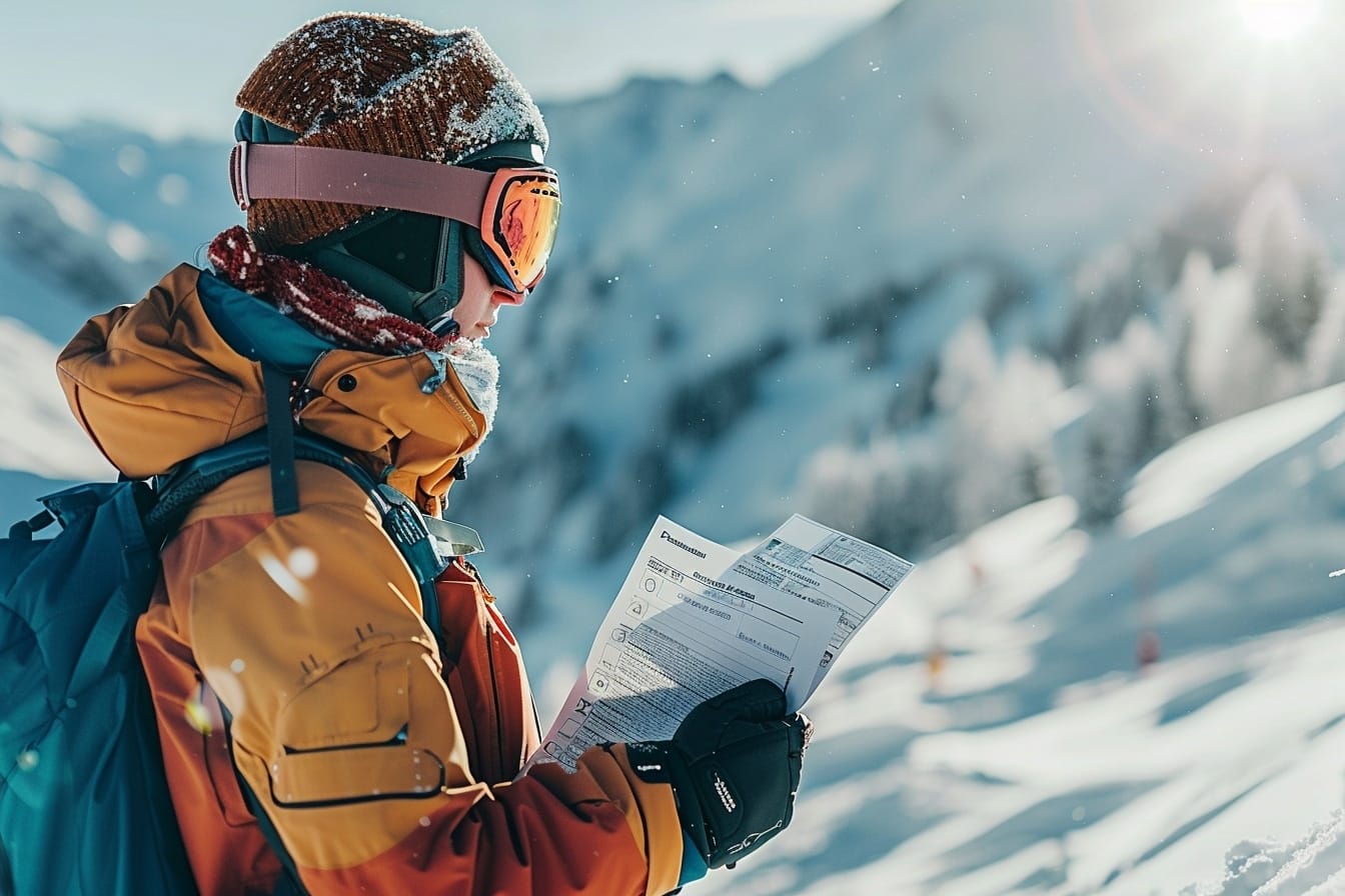 Assurance ski en action sur neige