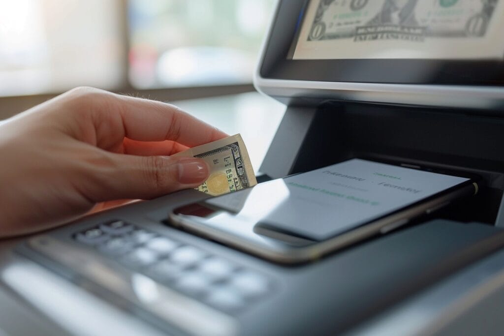 Banque en ligne et dépôt d'espèce