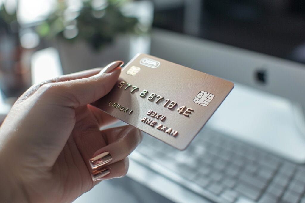 Carte premium sur table élégante